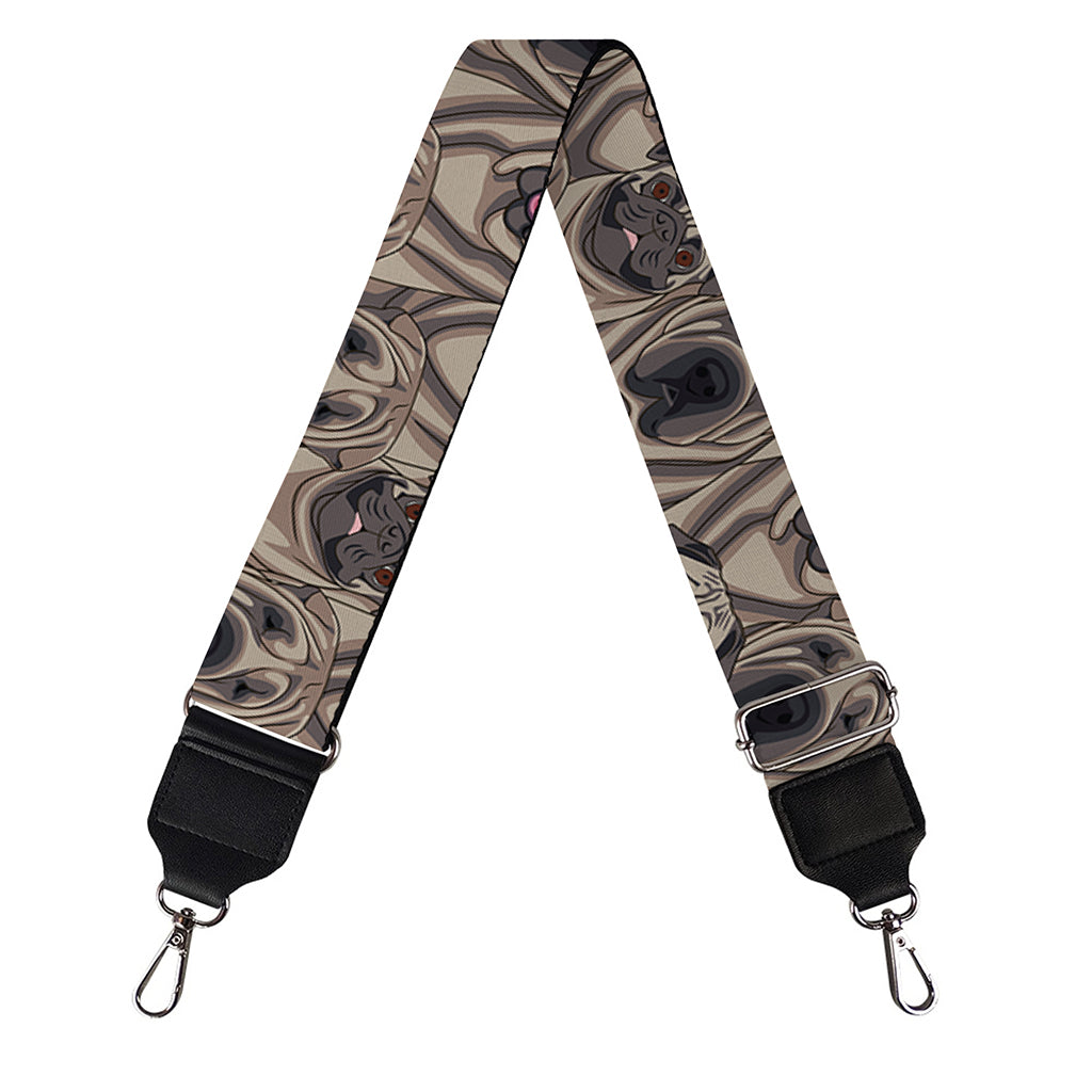 Shar Pei And Pug Pattern Print Bag Strap