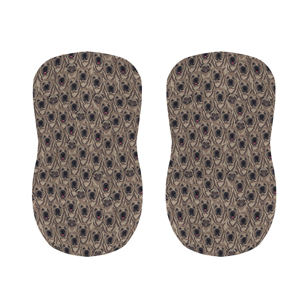 Shar Pei And Pug Pattern Print Bar Stool Covers