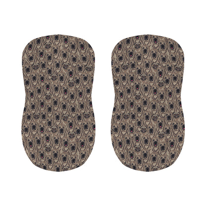 Shar Pei And Pug Pattern Print Bar Stool Covers