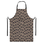 Shar Pei And Pug Pattern Print Bib Apron With Pocket