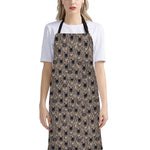 Shar Pei And Pug Pattern Print Bib Apron With Pocket