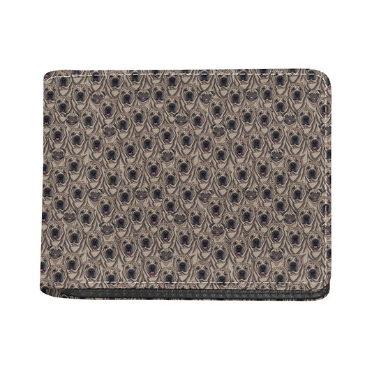 Shar Pei And Pug Pattern Print Bifold Wallet