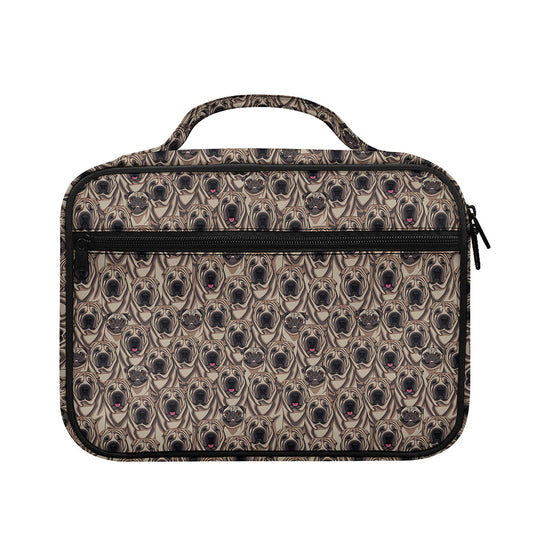 Shar Pei And Pug Pattern Print Briefcase Bible Bag