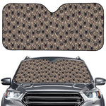 Shar Pei And Pug Pattern Print Car Windshield Sun Shade