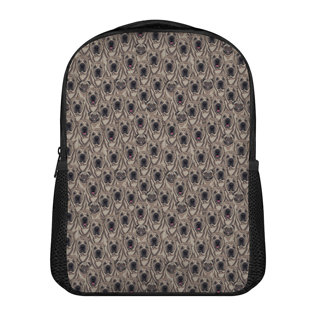 Shar Pei And Pug Pattern Print Casual Backpack