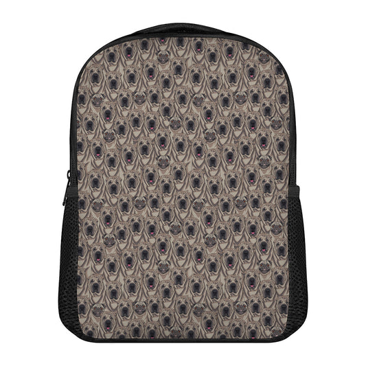 Shar Pei And Pug Pattern Print Casual Backpack
