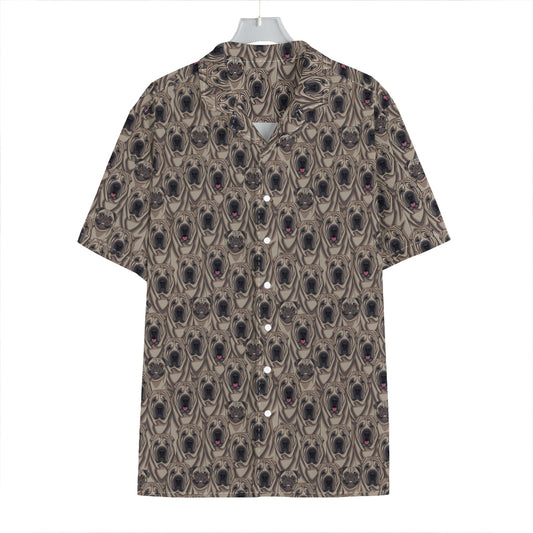 Shar Pei And Pug Pattern Print Hawaiian Shirt