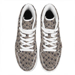 Shar Pei And Pug Pattern Print High Top Leather Sneakers