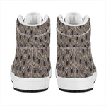 Shar Pei And Pug Pattern Print High Top Leather Sneakers