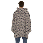 Shar Pei And Pug Pattern Print Hoodie Blanket