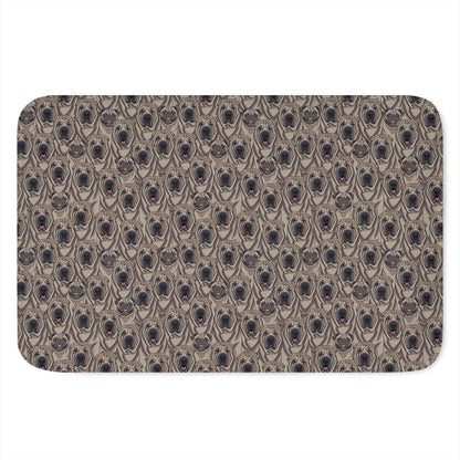 Shar Pei And Pug Pattern Print Indoor Door Mat