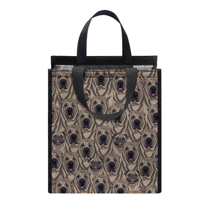 Shar Pei And Pug Pattern Print Insulated Lunch Tote