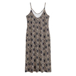 Shar Pei And Pug Pattern Print Jersey Midi Cami Dress