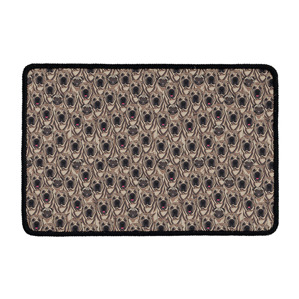 Shar Pei And Pug Pattern Print Kitchen Mat
