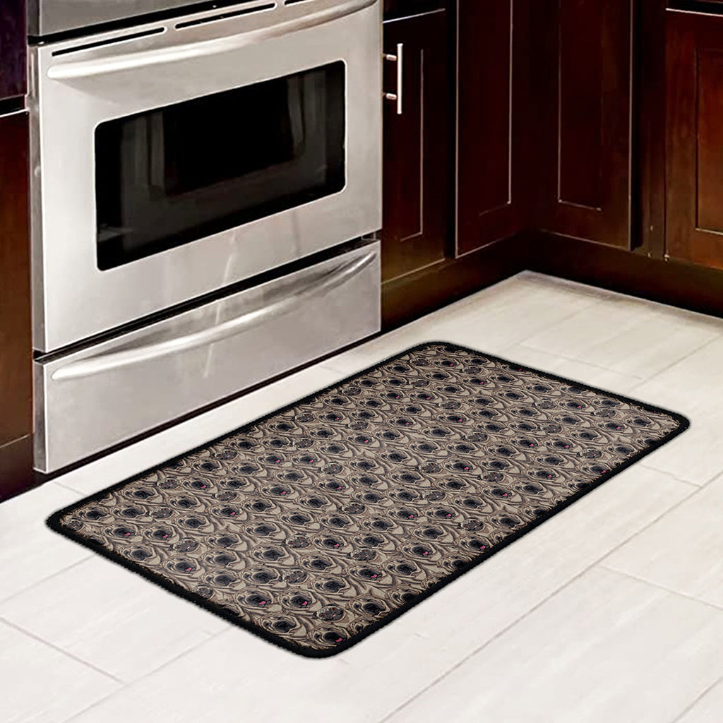 Shar Pei And Pug Pattern Print Kitchen Mat