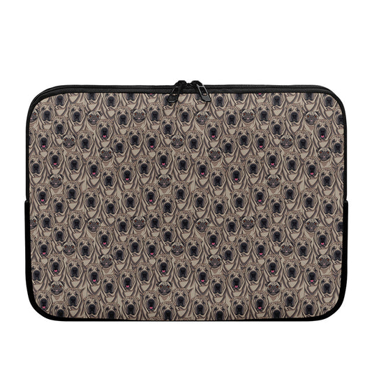 Shar Pei And Pug Pattern Print Laptop Sleeve