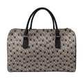 Shar Pei And Pug Pattern Print Leather Duffel Bag