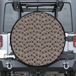 Shar Pei And Pug Pattern Print Leather Spare Tire Cover