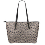 Shar Pei And Pug Pattern Print Leather Tote Bag