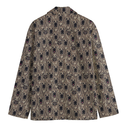 Shar Pei And Pug Pattern Print Men's Blazer