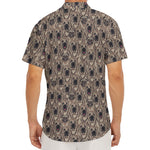 Shar Pei And Pug Pattern Print Men's Deep V-Neck Shirt