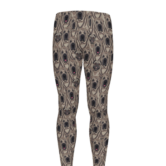Shar Pei And Pug Pattern Print Men's leggings