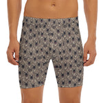 Shar Pei And Pug Pattern Print Men's Long Boxer Briefs