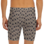 Shar Pei And Pug Pattern Print Men's Long Boxer Briefs