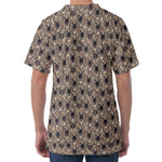 Shar Pei And Pug Pattern Print Men's Velvet T-Shirt