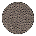Shar Pei And Pug Pattern Print Round Floor Mat