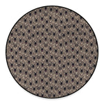 Shar Pei And Pug Pattern Print Round Floor Mat