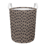 Shar Pei And Pug Pattern Print Round Laundry Basket