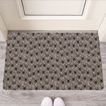 Shar Pei And Pug Pattern Print Rubber Doormat