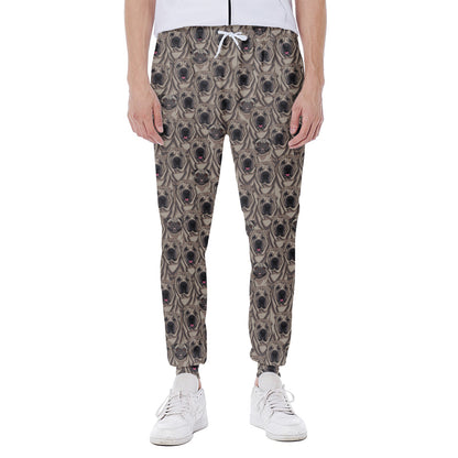 Shar Pei And Pug Pattern Print Scuba Joggers