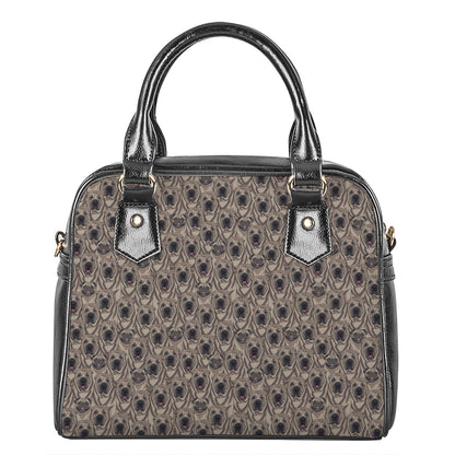 Shar Pei And Pug Pattern Print Shoulder Handbag
