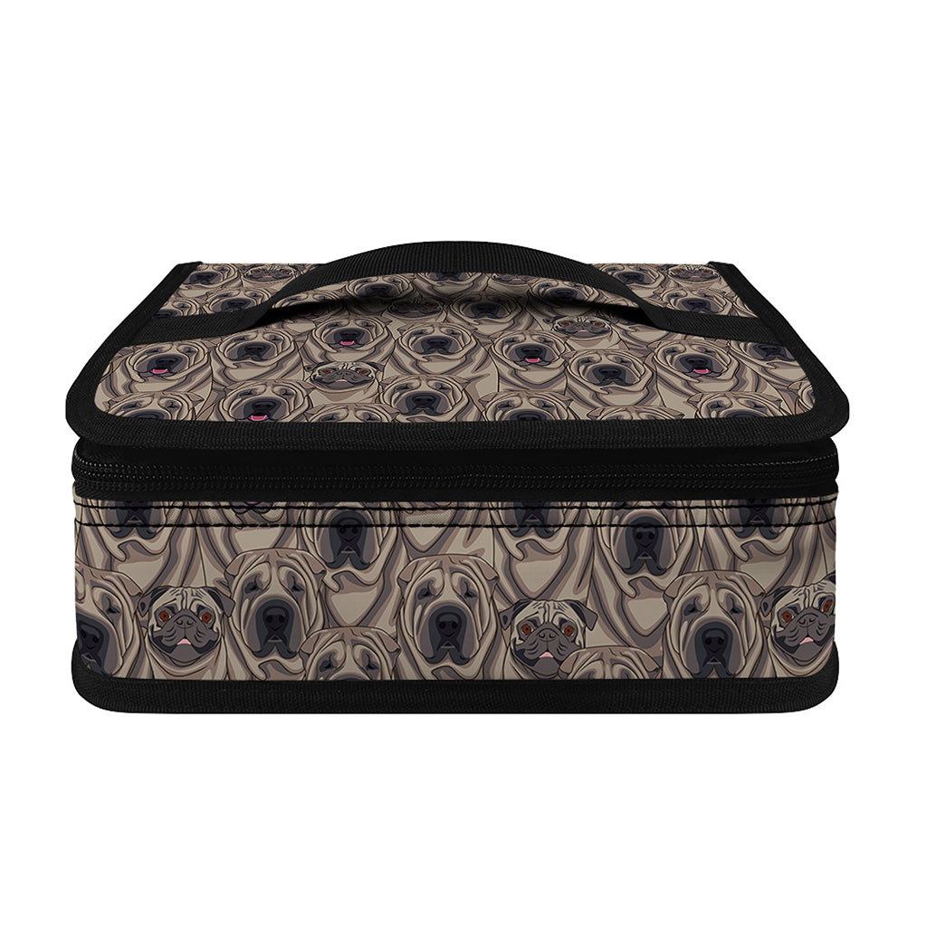 Shar Pei And Pug Pattern Print Small Lunch Bag