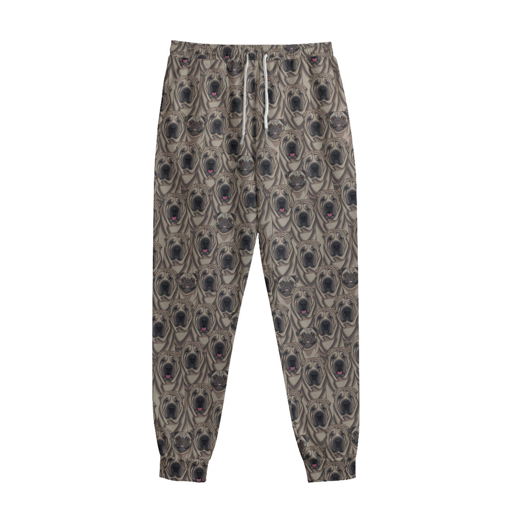Shar Pei And Pug Pattern Print Sweatpants