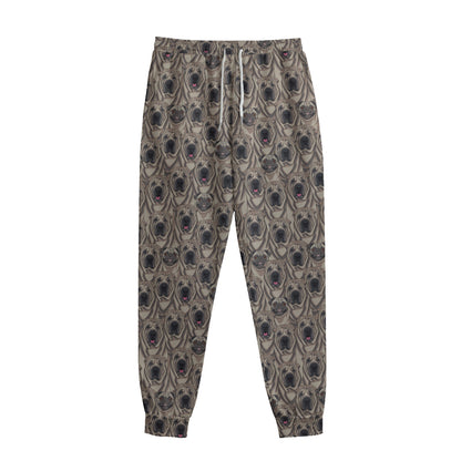 Shar Pei And Pug Pattern Print Sweatpants