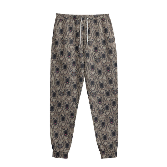 Shar Pei And Pug Pattern Print Sweatpants