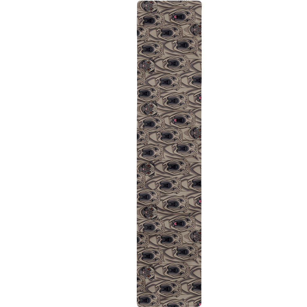 Shar Pei And Pug Pattern Print Table Runner