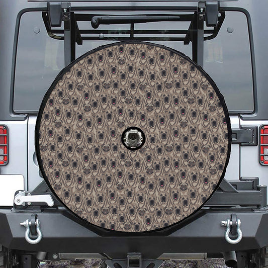 Shar Pei And Pug Pattern Print Tire Cover With Camera Hole