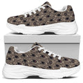 Shar Pei And Pug Pattern Print White Chunky Shoes