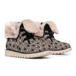 Shar Pei And Pug Pattern Print Winter Boots