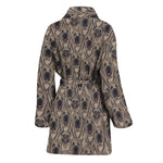 Shar Pei And Pug Pattern Print Women's Bathrobe