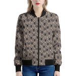 Shar Pei And Pug Pattern Print Women's Bomber Jacket