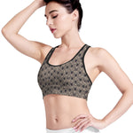 Shar Pei And Pug Pattern Print Women's Sports Bra