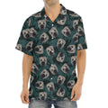 Shar Pei Face Pattern Print Aloha Shirt