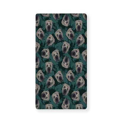 Shar Pei Face Pattern Print Baby Crib Sheet