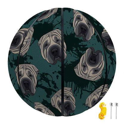 Shar Pei Face Pattern Print Basketball