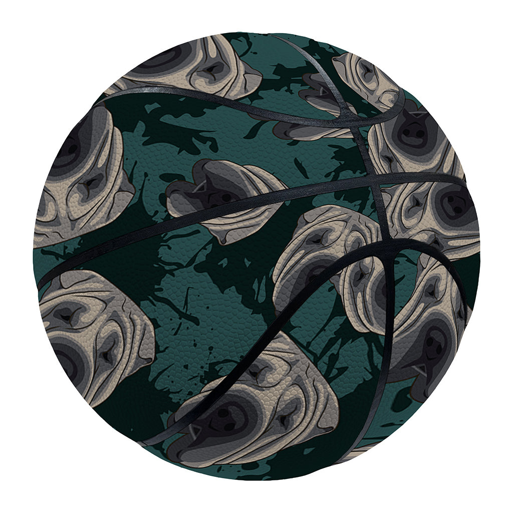 Shar Pei Face Pattern Print Basketball